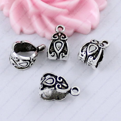 Bail Beads. Fashion Zinc Alloy Jewelry Findings.13x7mm.Inner dia:6x8mm Sold by Bag