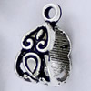 Bail Beads. Fashion Zinc Alloy Jewelry Findings.13x7mm.Inner dia:6x8mm Sold by Bag
