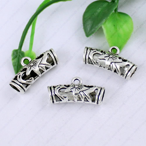 Bail Beads. Fashion Zinc Alloy Jewelry Findings.22x11mm.Inner dia:5mm Sold by Bag