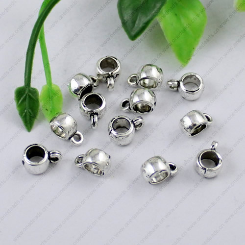 Bail Beads. Fashion Zinc Alloy Jewelry Findings.9x4mm.Inner dia:4mm Sold by Bag