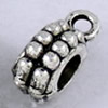 Bail Beads. Fashion Zinc Alloy Jewelry Findings.5x13mm.Inner dia:4mm Sold by Bag
