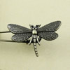 Zinc alloy brooch, Fashion jewelry Brooch, Antique bronze Length:69mm, Head size:48x30mm, Sold by PC 
