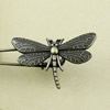 Zinc alloy brooch, Fashion jewelry Brooch, Antique bronze Length:69mm, Head size:48x30mm, Sold by PC 