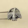 Zinc alloy brooch, Fashion jewelry Brooch, Antique bronze Length:54mm, Head size:19x19mm, Sold by PC 
