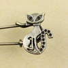 Zinc alloy brooch, Fashion jewelry Brooch, Antique bronze Length:55mm, Head size:22x16mm, Sold by PC 
