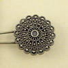 Zinc alloy brooch, Fashion jewelry Brooch, Antique bronze Length:55mm, Head size:31x31mm, Sold by PC 
