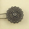 Zinc alloy brooch, Fashion jewelry Brooch, Antique bronze Length:55mm, Head size:31x31mm, Sold by PC 