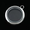 Fashion Alloy Round Magnetic Glass Floating Charm Locket pendant, For Necklace DIY Jewelry Making Accessories 30x35x7mm, Sold by PC
