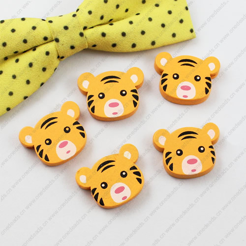 Wooden Beads, Fashion DIY-accessories for Bracelet/Necklace Animal 23x18mm, Sold by Bag