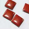 Iron Enamel Pendant.Both side enamel Fashion Jewelry findings. Lead-free. Square 13mm Sold by PC
