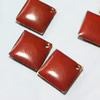 Iron Enamel Pendant.Both side enamel Fashion Jewelry findings. Lead-free. Square 13mm Sold by PC