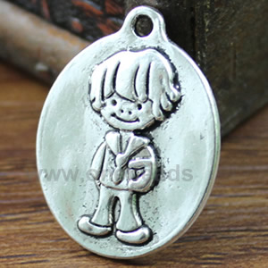 Metal Zinc Alloy Silver Tone Spanish Charm Pendant For Necklace DIY Jewelry Making Accessories Boy Sold by KG