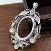Zinc Alloy Cabochon Settings. Fashion Jewelry Findings. 80x57mm Inner dia: 30x40mm. Sold by PC
