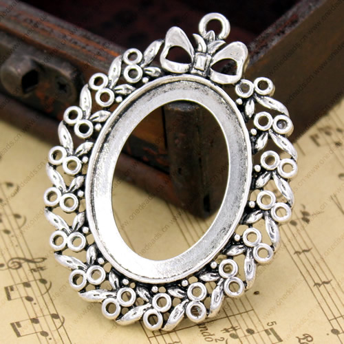 Zinc Alloy Cabochon Settings. Fashion Jewelry Findings.50x65mm Inner dia: 30x40mm. Sold by PC