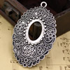 Zinc Alloy Cabochon Settings. Fashion Jewelry Findings. 70x45mm Inner dia: 18x25mm. Sold by PC