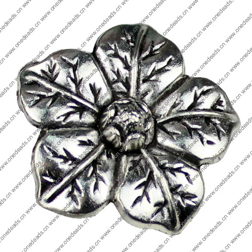 Pendant. Fashion Zinc Alloy jewelry findings. Flower 32x36.5mm. Hole size:4.5mm Sold by KG
