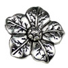Pendant. Fashion Zinc Alloy jewelry findings. Flower 32x36.5mm. Hole size:4.5mm Sold by KG
