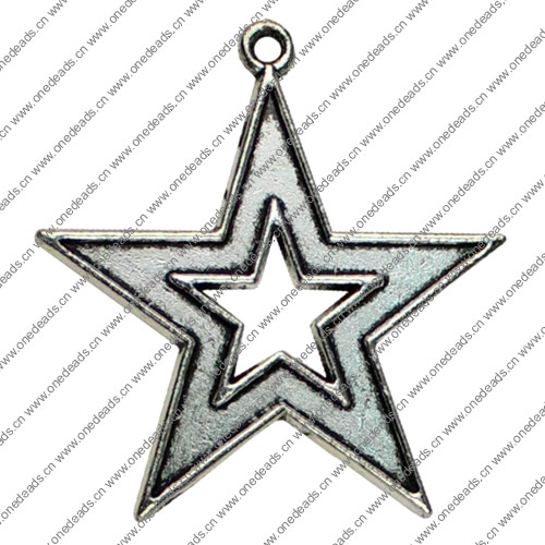 Pendant. Fashion Zinc Alloy jewelry findings. Stak 35x33mm. Sold by KG