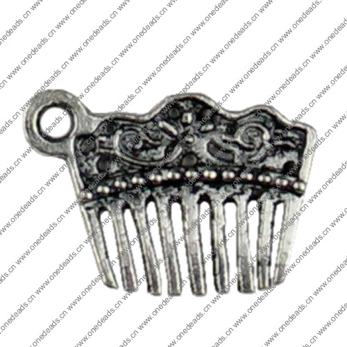 Pendant. Fashion Zinc Alloy jewelry findings.Wooden comb 13x19mm. Sold by KG
