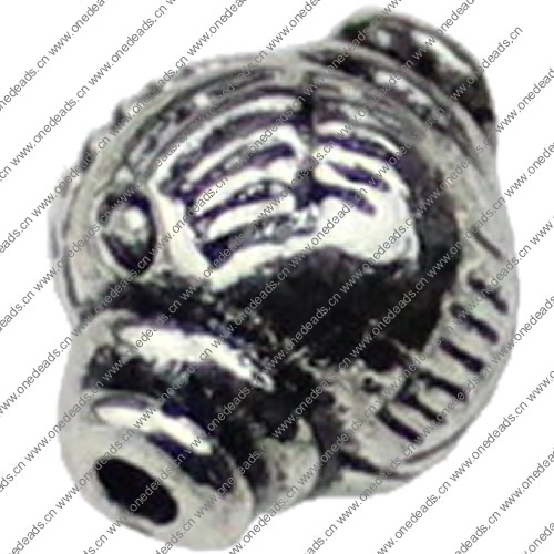 Beads. Fashion Zinc Alloy jewelry findings.11x9mm. Hole size:2mm. Sold by KG
