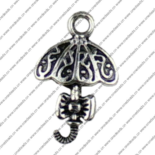 Pendant. Fashion Zinc Alloy jewelry findings.Umbrella  20x13mm. Sold by KG