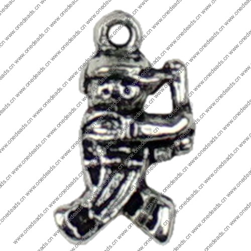 Pendant. Fashion Zinc Alloy jewelry findings. People 17x9mm. Sold by KG