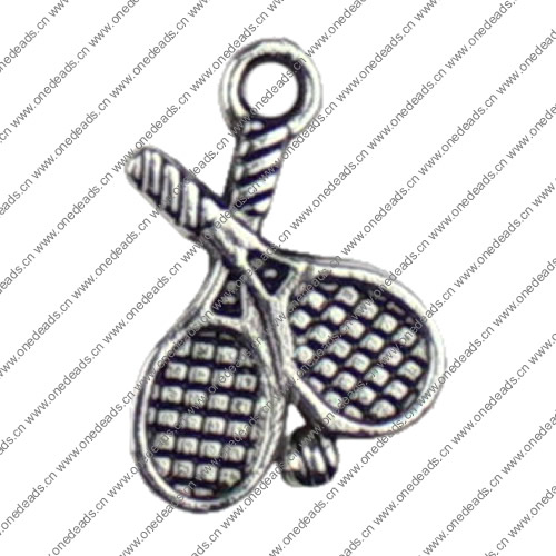 Pendant. Fashion Zinc Alloy jewelry findings. Battledore 20x14mm. Sold by KG