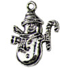 Pendant. Fashion Zinc Alloy jewelry findings.Snowmen 24x16mm. Sold by KG
