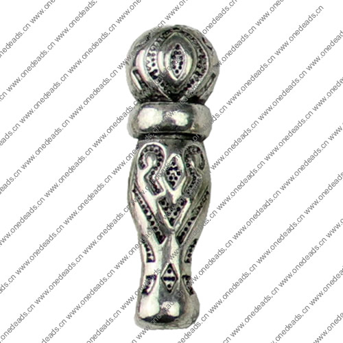 Beads. Fashion Zinc Alloy jewelry findings.26x8mm. Hole size:1mm. Sold by KG