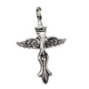 Pendant. Fashion Zinc Alloy jewelry findings. Rapier 49x34mm. Sold by KG