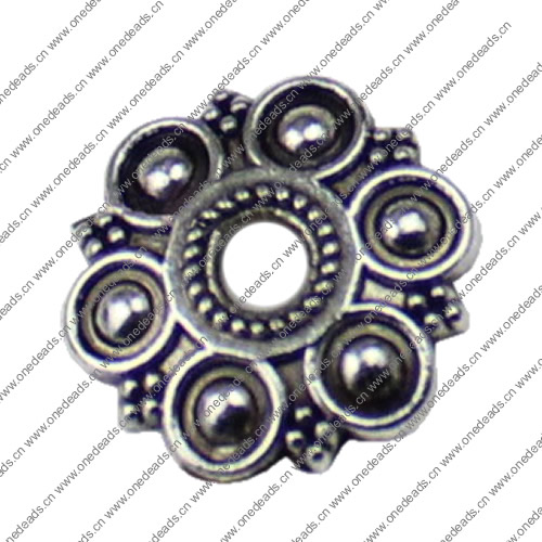Beads Caps. Fashion Zinc Alloy Jewelry Findings.14x14mm Hole size:3mm. Sold by KG