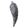 Pendant. Fashion Zinc Alloy jewelry findings. Wings 53x16mm. Sold by KG
