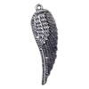 Pendant. Fashion Zinc Alloy jewelry findings. Wings 53x16mm. Sold by KG