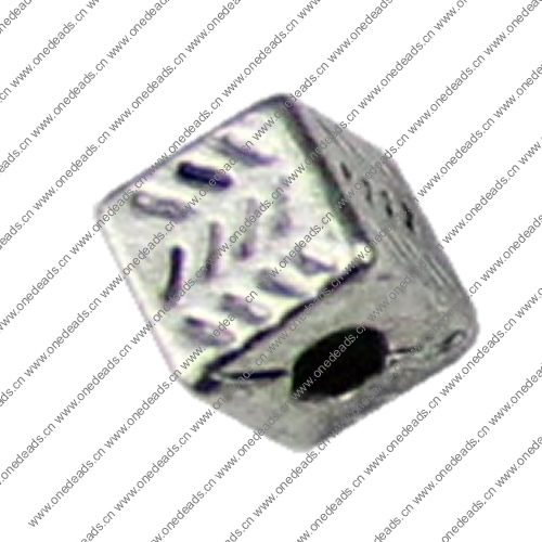 Beads. Fashion Zinc Alloy jewelry findings.4.5x4.5mm. Hole size:1mm. Sold by KG