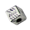 Beads. Fashion Zinc Alloy jewelry findings.4.5x4.5mm. Hole size:1mm. Sold by KG