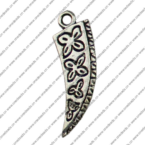 Pendant. Fashion Zinc Alloy jewelry findings. 32x10mm. Sold by KG