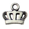 Pendant. Fashion Zinc Alloy jewelry findings.Crown 13x15mm. Sold by KG
