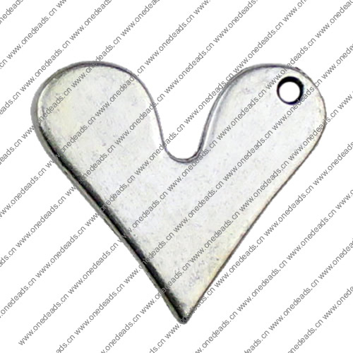 Pendant. Fashion Zinc Alloy jewelry findings.Heart 30x29mm. Sold by KG