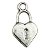 Pendant. Fashion Zinc Alloy jewelry findings.Heart 18x10mm. Sold by KG
