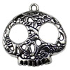 Pendant. Fashion Zinc Alloy jewelry findings. Skeleton 24x42mm. Sold by KG
