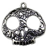 Pendant. Fashion Zinc Alloy jewelry findings. Skeleton 24x42mm. Sold by KG