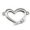 Connector. Fashion Zinc Alloy Jewelry Findings. Heart 32x19mm. Sold by KG  
