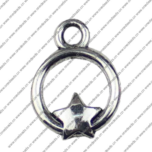Pendant. Fashion Zinc Alloy jewelry findings.Star 20x15mm. Sold by KG