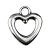 Pendant. Fashion Zinc Alloy jewelry findings.Heart 19x16mm. Sold by KG
