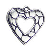 Pendant. Fashion Zinc Alloy jewelry findings.Heart 23x23mm. Sold by KG
