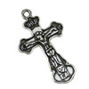 Pendant. Fashion Zinc Alloy jewelry findings.Cross 31x18mm. Sold by KG
