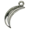 Pendant. Fashion Zinc Alloy jewelry findings. Moon 31x7mm. Sold by KG