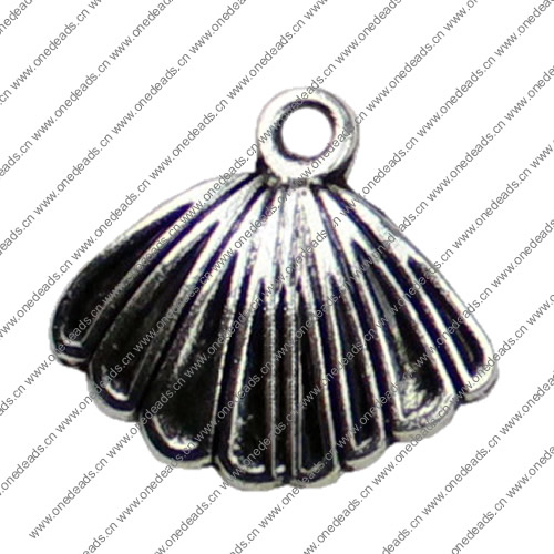 Pendant. Fashion Zinc Alloy jewelry findings. Conch 16x7mm. Sold by KG