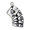 Pendant. Fashion Zinc Alloy jewelry findings. 23x13.5mm. Sold by KG
