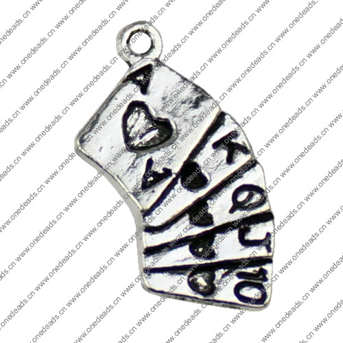 Pendant. Fashion Zinc Alloy jewelry findings. 23x13.5mm. Sold by KG